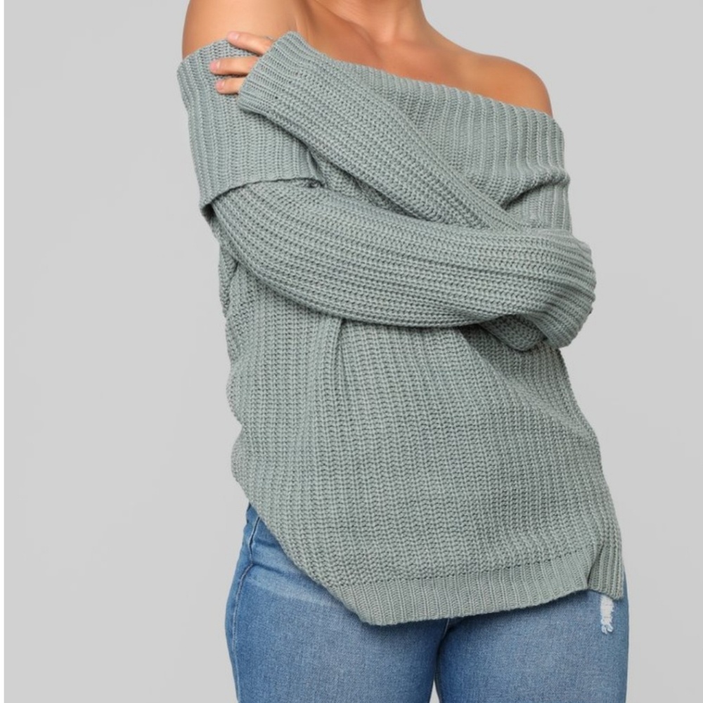Off the shoulder sweater